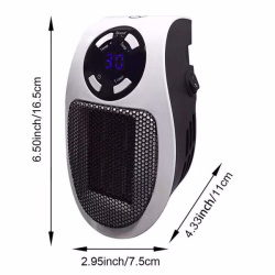 Portable Plug in Wall Space Heater Digital Timer Electric Personal Heater Fan US